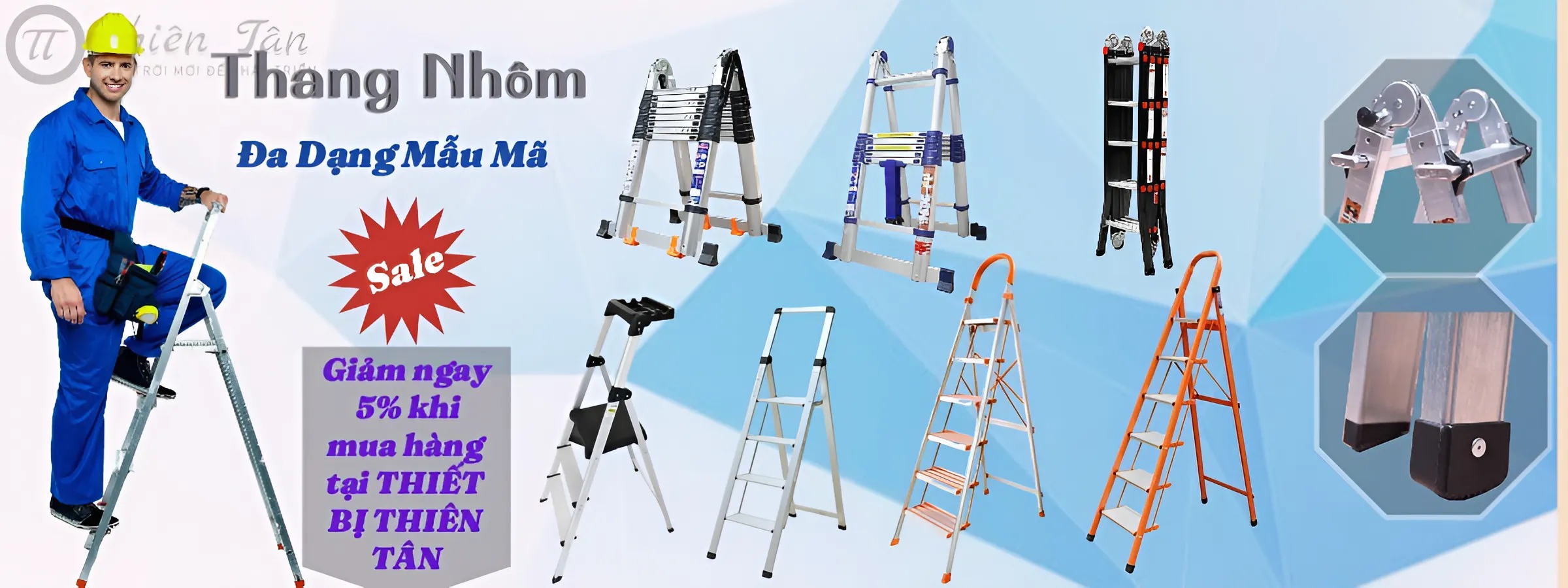Thang Nhôm Chính Hãng - Bảo Hành Lâu Dài - Giá Cả Hợp Lý